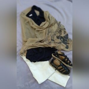 Pink Lily 2XXL Navy Blue Garment Cross Front Wide Strap Tank.